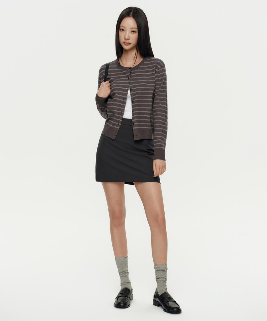 Musinsa Standard Woman Women'S Basic Mini Skirt [Gray]
