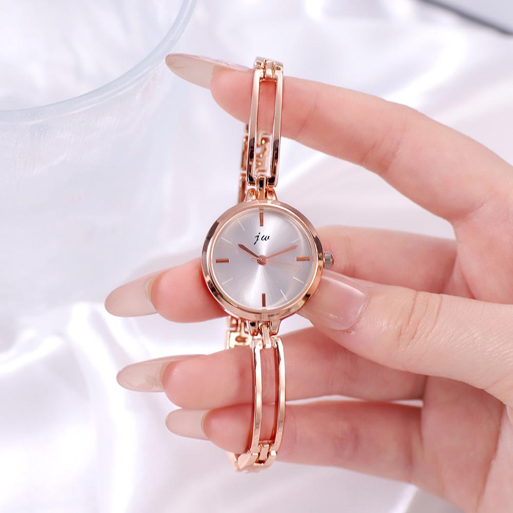 UTHAI CQ362 Einfache runde Damenuhr, hochwertiges Legierungs-Modearmband, Quarzuhr, leichte Luxusuhr, Geschenkuhren für Frauen