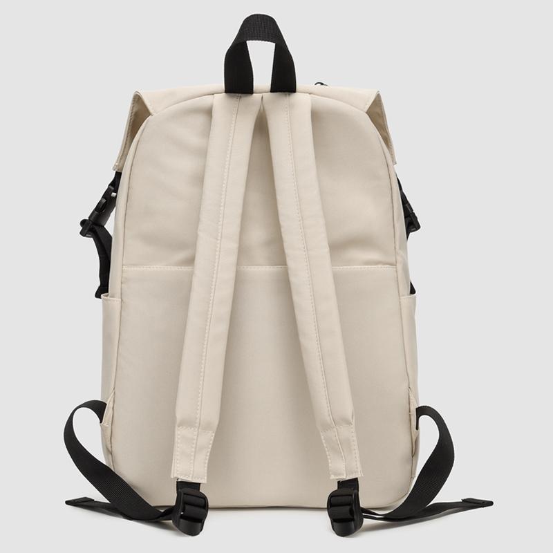 Daily Large Capacity Travel School Backpacks Ladies Pure Color Shoulder Knapsacks Nylon Zipper Shopping Rucksacks