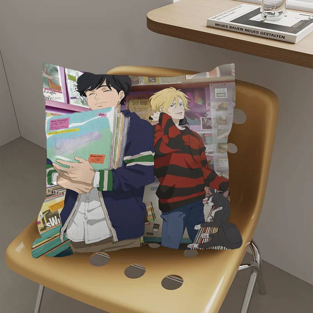 Cuscino BANANA FISH Anime Regali Arredamento Casa Ufficio Camera da Letto Divano Auto Copricuscino case 45x45cm