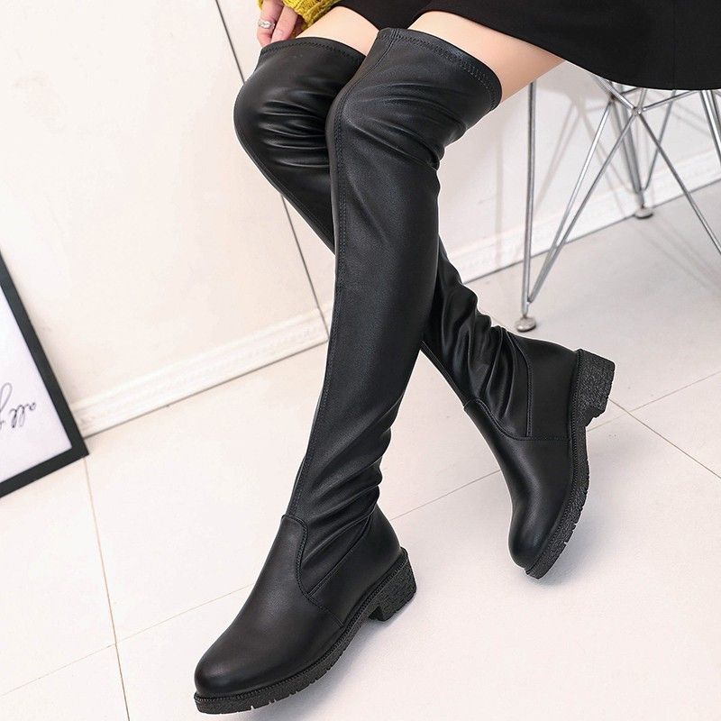 Over-knee Boots, Long Boots, Women's Flat Boots, Tall Boots, Korean Version 2025 Winter New Women's Shoes