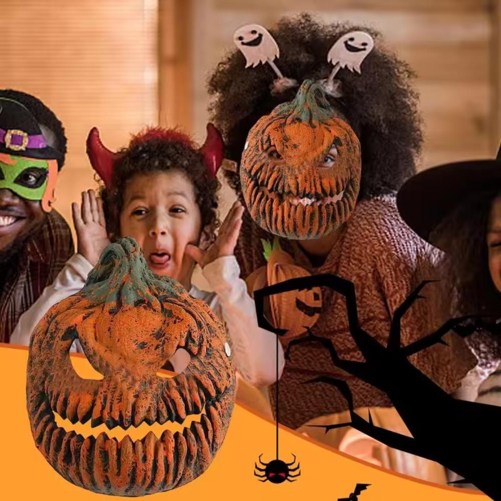 

Elastic Strap Halloween Pumpkin Lamp Cover Breathable Costume Props Prank Style B