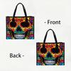 Pixel Art Skull Pattern Tote Bag Fashion Casual Daily Shoulder Handbag for Streetwear