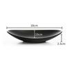 Dessert plate1Pcs Food Dishes Deep Plate Oval Ingot Plate Frosted Black Hotel Seafood Sushi Plate Imitation Porcelain Tableware