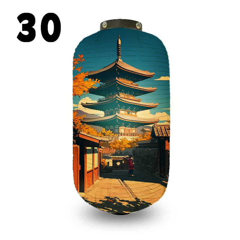 

New Japanese Lantern Outdoor Pagoda Architectural Landscape Series Tearoom Izakaya Restaurant Decor New Year Hangings Lantern 20x35cm