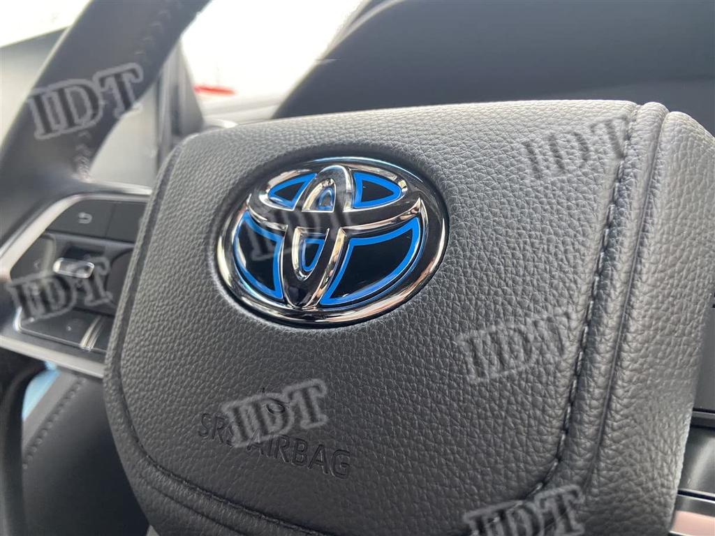 IDT 300 Series Land Cruiser Steering Emblem Seat Sticker Cover Garnish Interior Panel Rankle 300 (Heat Blue)