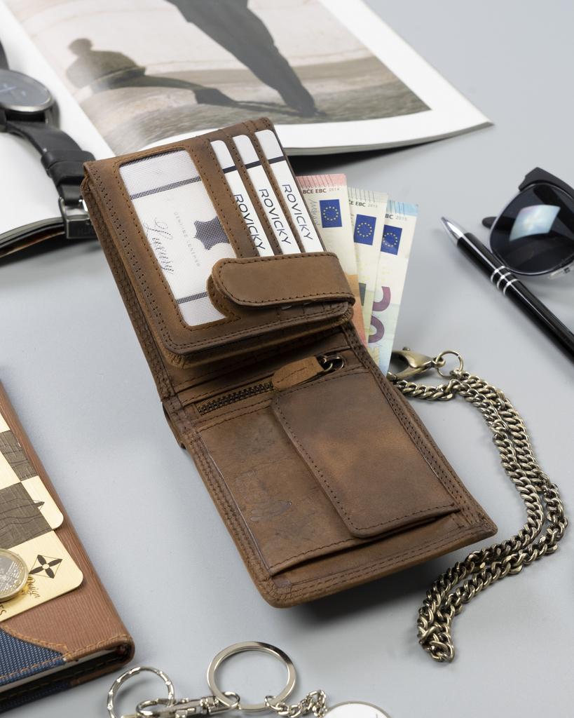 Men's Leather Wallet N992C-VIN-C-2027 Brown