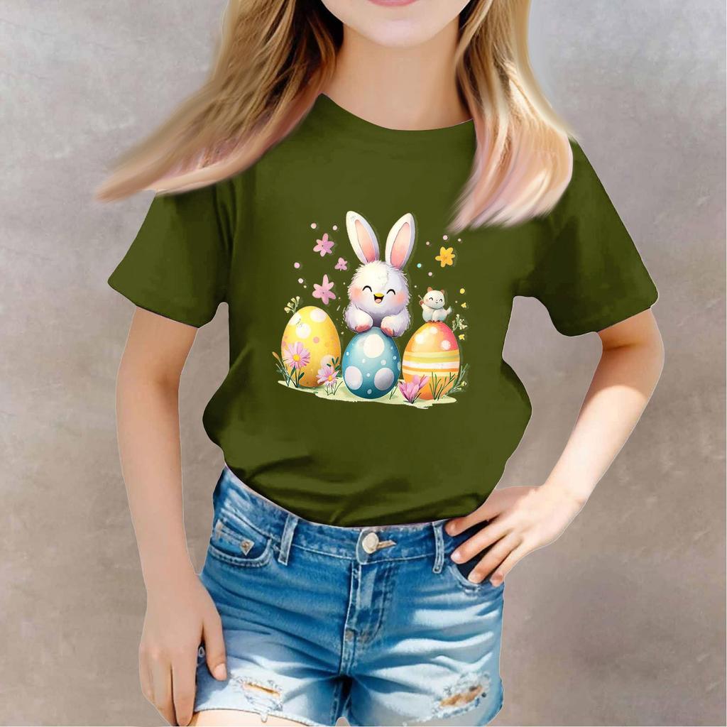 T-shirts för småbarnsflicka, pojkar, barntopp, pojkar och flickor, tryckt kortärmad t-shirt