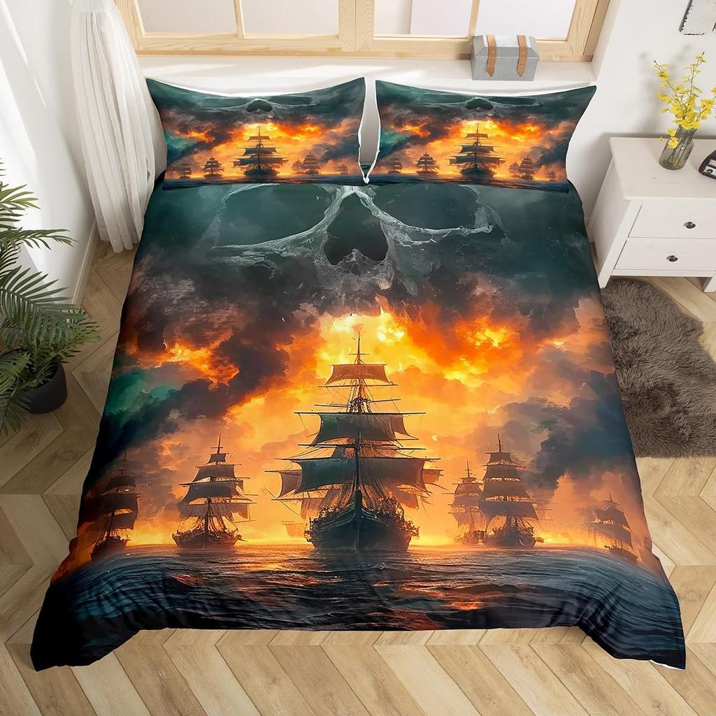 Erosebridal Tree of Life Bedding Set Sun and Moon Comforter Cover Twin Kids Teens Bedroom Decor Black and White 2 Pcs Duvet Cover Gothic Boh