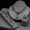 Elegant Crystal Flower Bridal Necklace Set - Fashionable European & American Jewelry Accessories