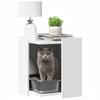 Cat Litter Box White 42 X 42 X 51 Cm Engineered Wood
