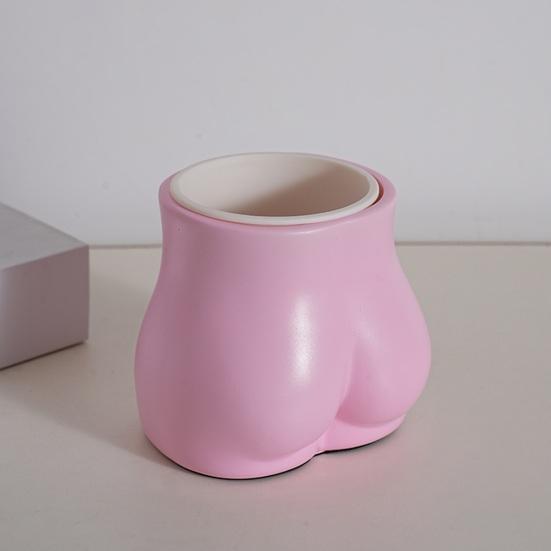 Pen Holder Cute Butt Shape Desktop Organizer Healing Atmosphere Storage Box for Pens Makeup Brushes Office Supplies