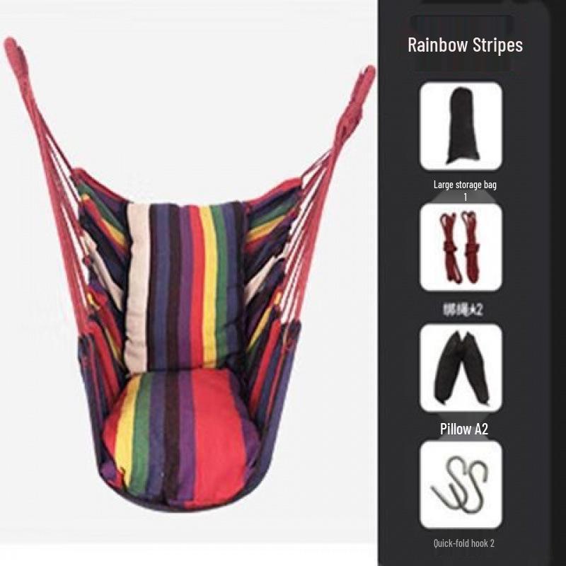 University Dorm Hanging Hammock Chair - Indoor Student Single Swing
