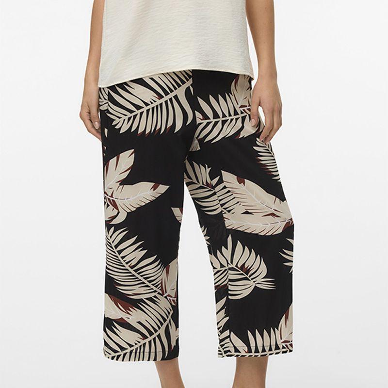 Jupe culotte à imprimé feuilles beiges Femme VERO MODA