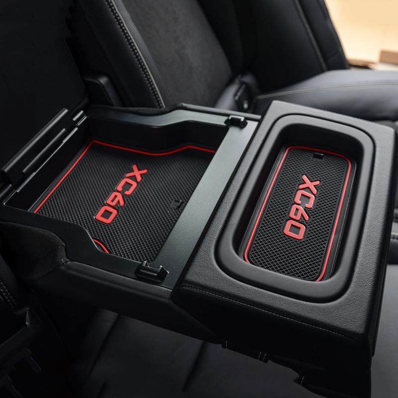 Covoraș cu caneluri pentru ușă mașină Covoraș anti-alunecare Covoraș de cauciuc Covoraș pentru orificiu pentru fantă pentru Volvo XC60 2018 Accesorii interioare auto