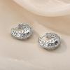 925 Sterling Silver Cubic Zirconia Hoop Earrings for Women Statement Accessories Female Wedding Earrings New Trendy Jewelry