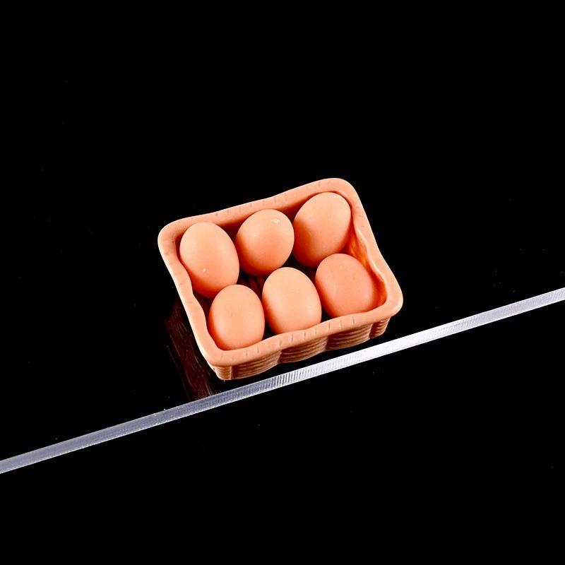 Miniature egg carton simulation decoration 1:12 dollhouse kitchen accessories shooting scene props, decorative ornaments