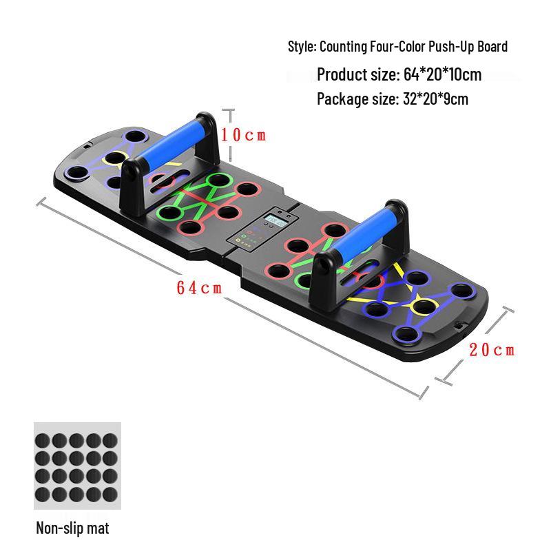 Multifunctional Chest & Muscle Training Board with Push-Up & Dips Stand