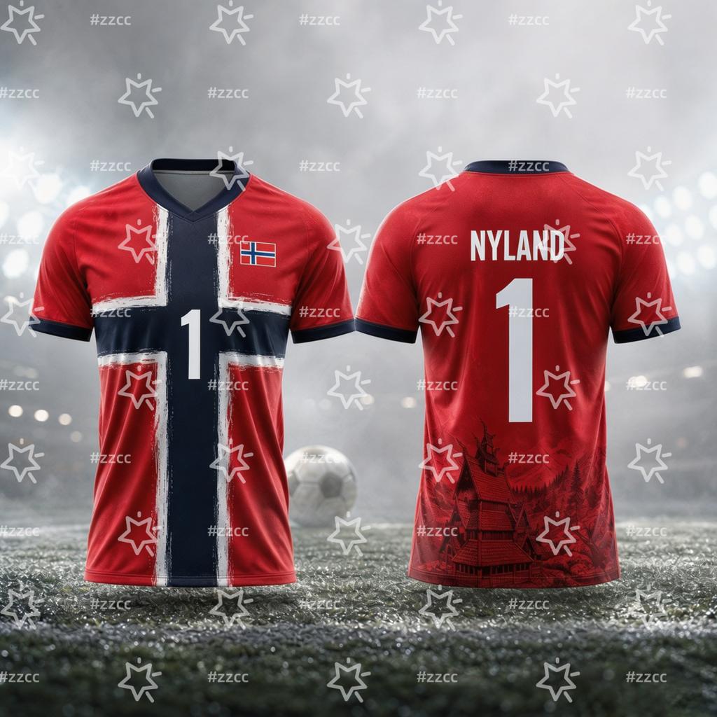 2026 Camiseta de fútbol de la selección nacional noruega Kit de Partido y Entrenamiento Ropa Deportiva de Verano Camiseta para Hombre Ropa Infantil Camiseta Mujer