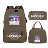 Animation Cartoon Printing Trend Student School Bag Lunch Bag Stationery Pencil Bag Combination Three-Piece Set