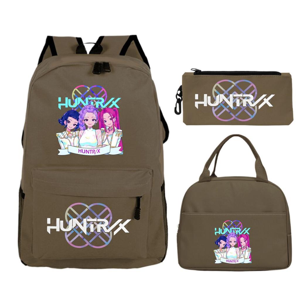 Animation Cartoon Printing Trend Student School Bag Lunch Bag Stationery Pencil Bag Combination Three-Piece Set