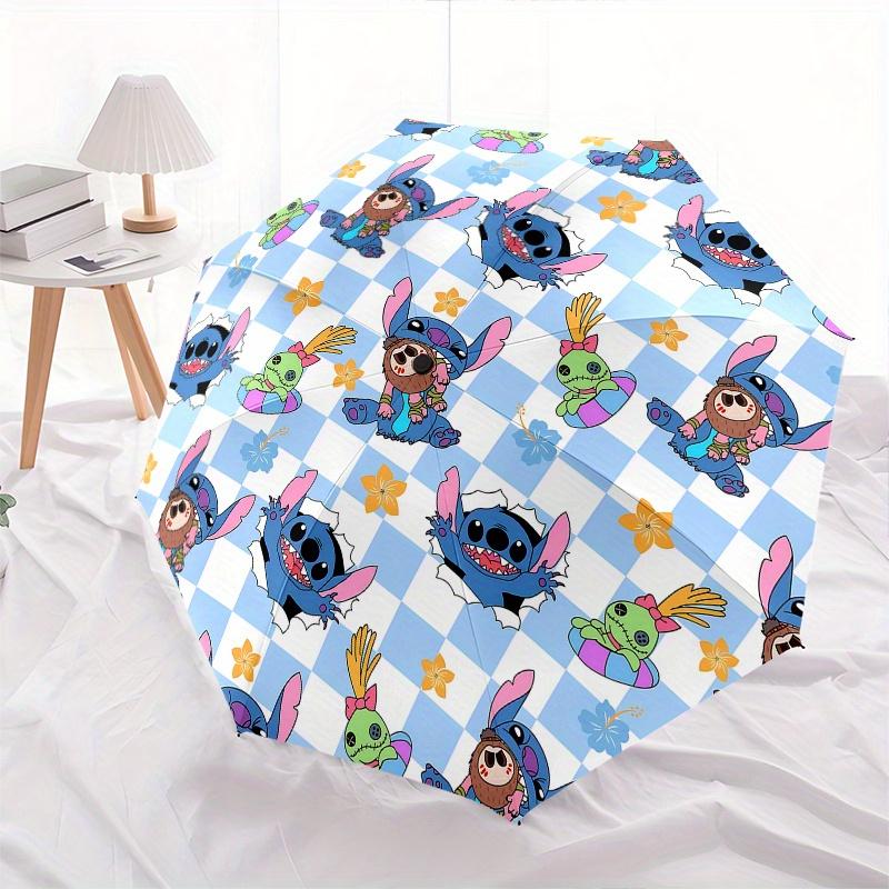 Stitch, Lilo Automatic Opening and Closing Umbrella, Compact Travel Umbrella, Lightweight and Portable, Suitable for Beach Commuting Busines