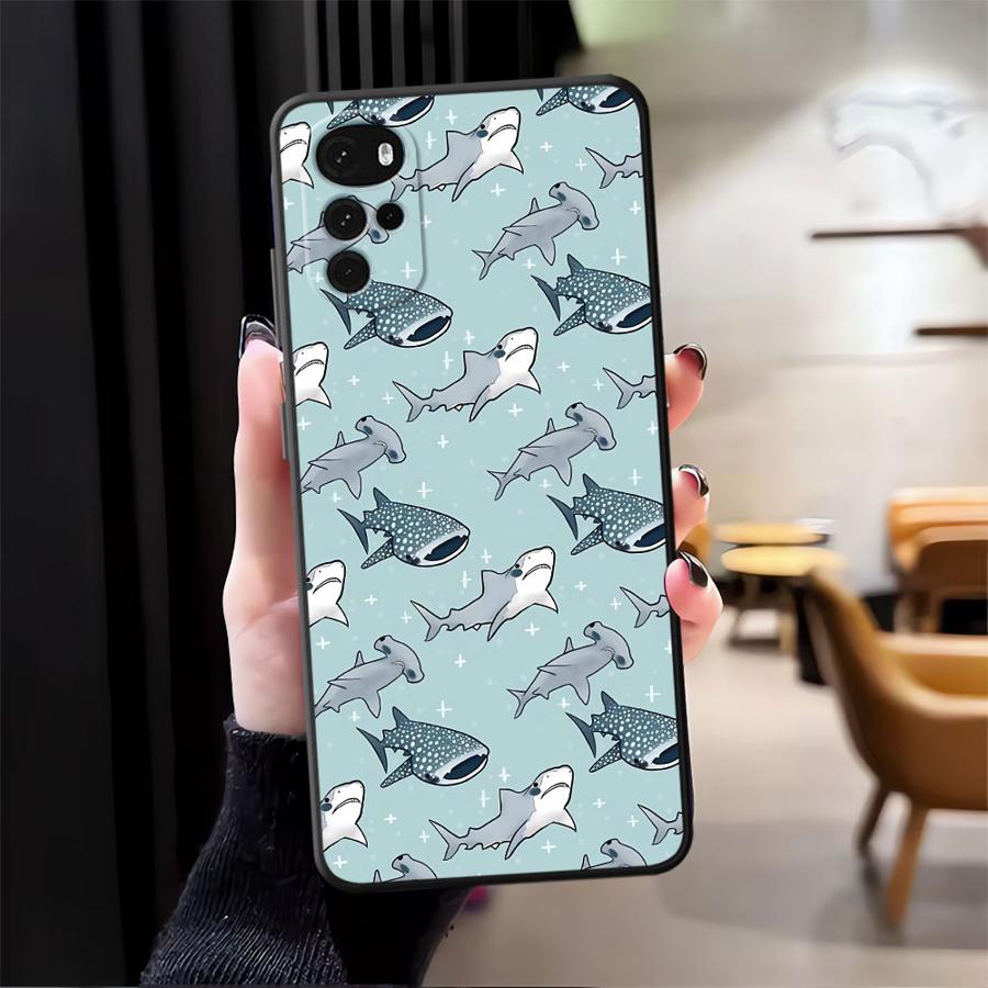 Case for Motorola Moto G71 G51 G73 G50 G52 G53 G30 G32 Edge 20 Pro 30 Lite G60s G22 Edge40 Phone Cover Ocean Shark Whale Design