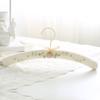 38cm Elegant Cloth Embroidery Hanger Adult Linen Wedding Dress Hangers Wardrobe Closet Storage Rack Space Saving Organizer
