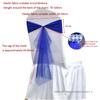 10/50pcs Stretch Spandex Chair Bow Knot Bands With Organza Ribbon Tie For Banquet Party Wedding Elastic Chair Sashes