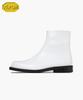 Firenze Atelier Center Cut Wide Square Toe Vibram Zip-Up Boots 5705 [Cream White]