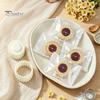 Mini-Teigformwerkzeug 2-in-1 Runde Mondkuchenform, Doppelseitige Gebäckpresse mit Muschelrand und Küchenbackwerkzeuge Spiralprägung für DIY