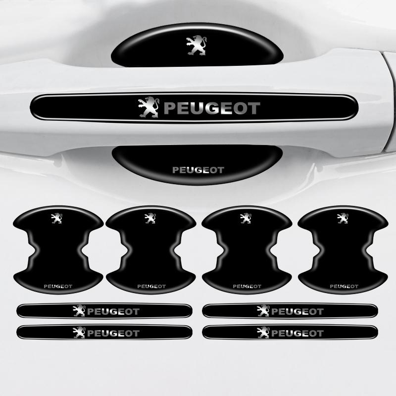 4/8Pcs Car Door Handle Protective Anti-scratch Stickers For Peugeot 206 307 308 207 3008 208 407 508 2008 5008 301 Citroen DS