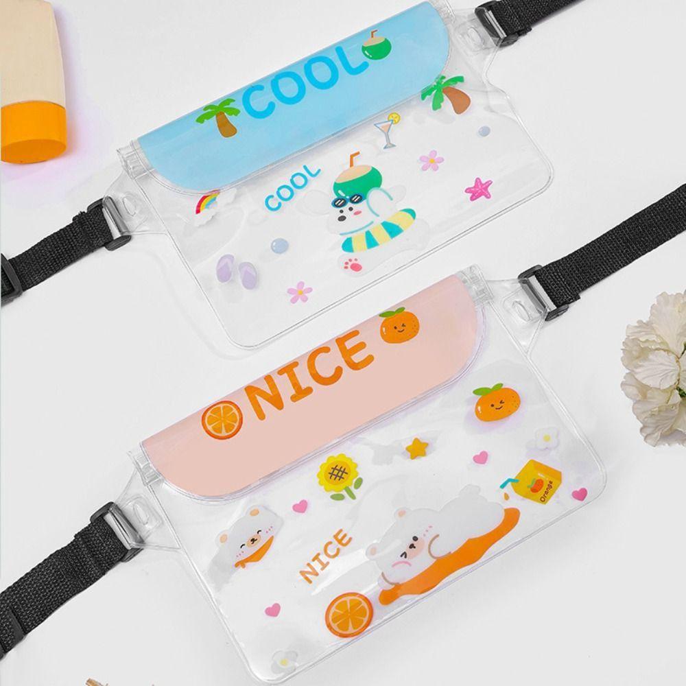 

Cartoon Phone Waterproof Bag Fashion Shoulder Bag Adjustable Phone Case Beach помаранчевий