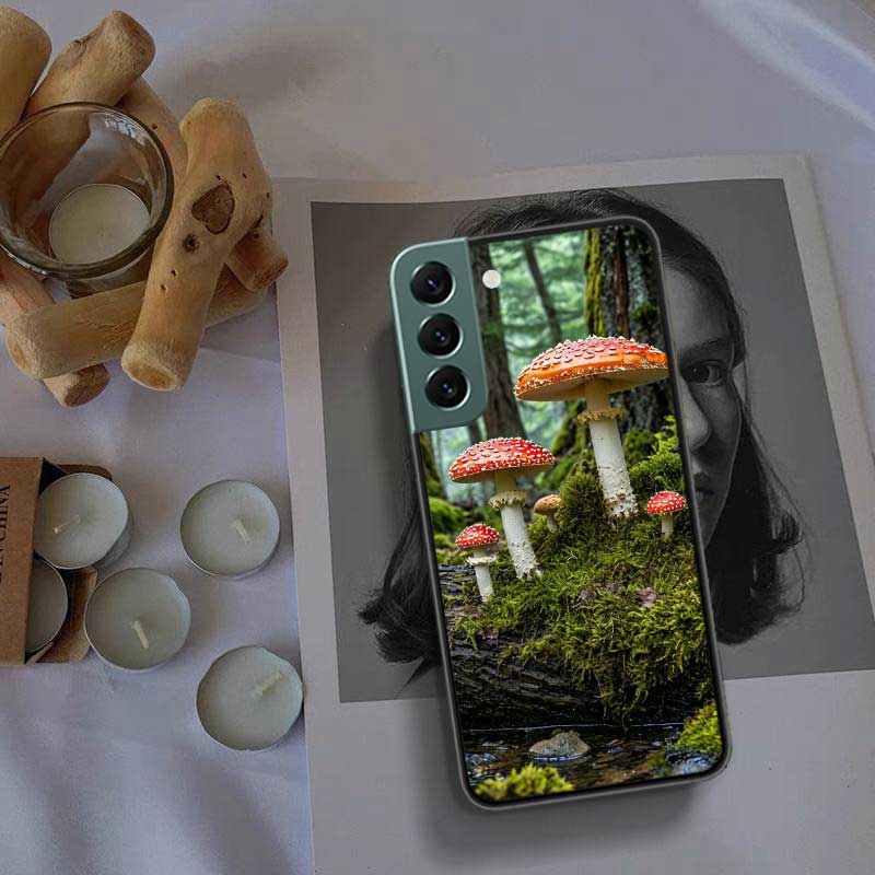 Fungal Aesthetics Phone Case For Samsung Galaxy S22 S25 Ultra S21 S10 Plus S26 Edge S20 S23 S24 FE Cover Silicone Soft TPU C