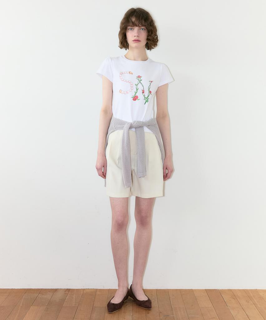 SINOON Sn Flower Puff T-Shirt (White)