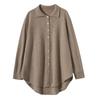 Women's Mid-Length Cashmere Cardigan Sweater - Autumn/Winter Style with POLO Collar