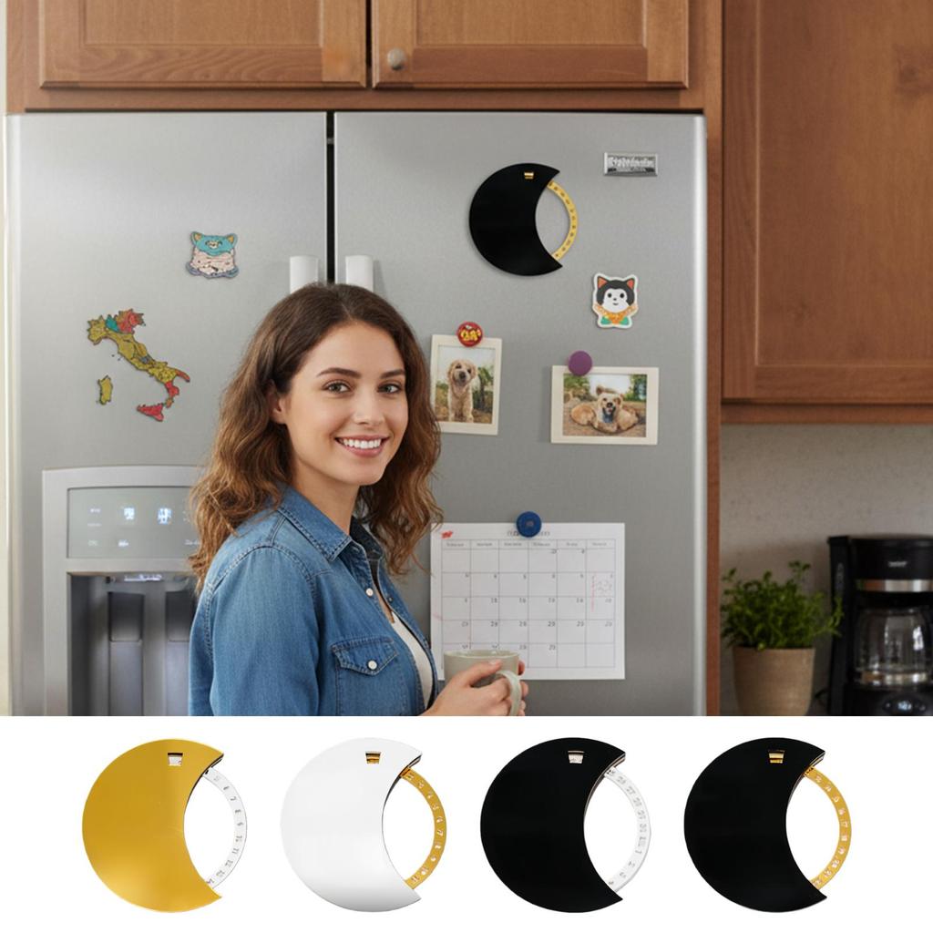 Christmas Calendar Countdown 30 Days Magnet Advent Moon Shape Rotatable Wheel Magnets Refrigerator For Various Holiday