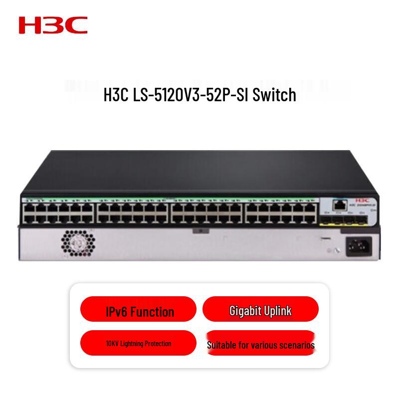 

H3C LS-5120V3-52P-SI Layer 2 Managed Ethernet Switch