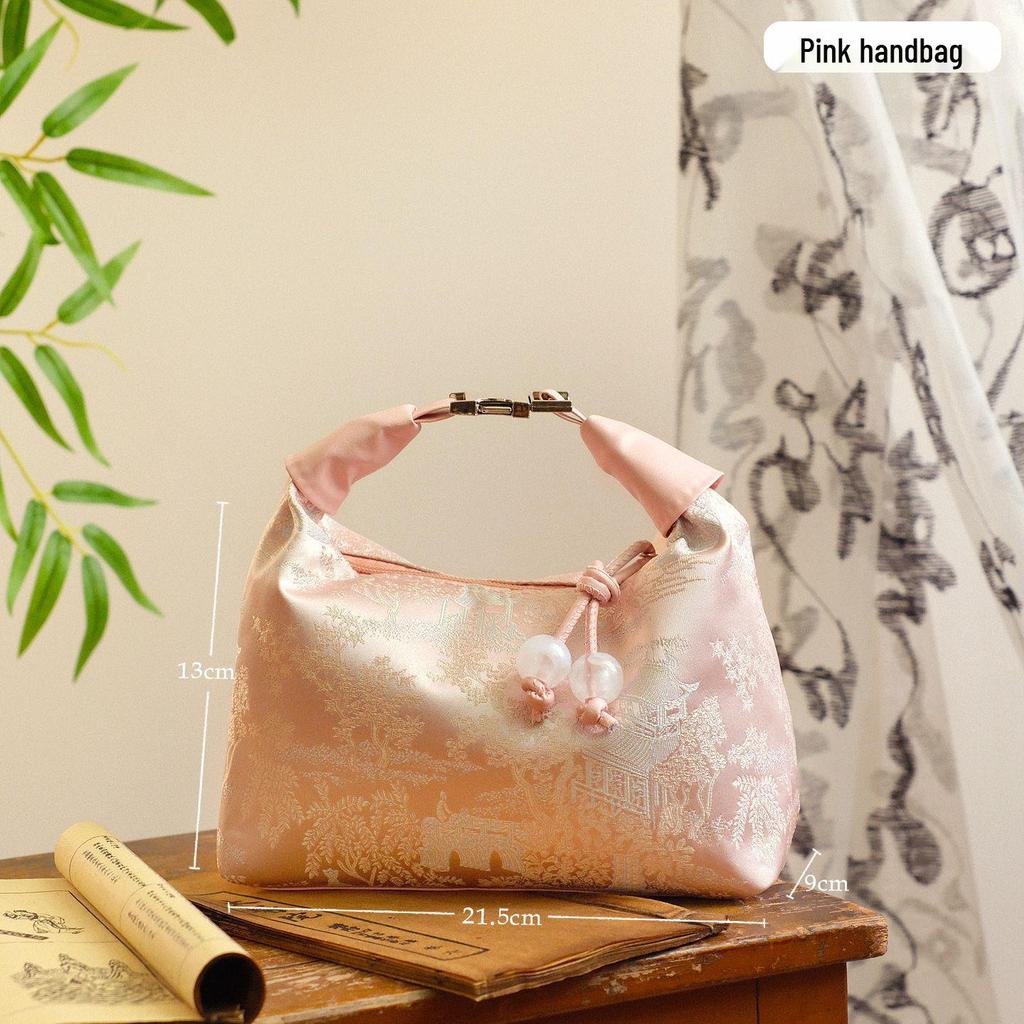 Chinese Embroidery Bridesmaid Gift Bag, Practical Wedding Handbag for Best Friend