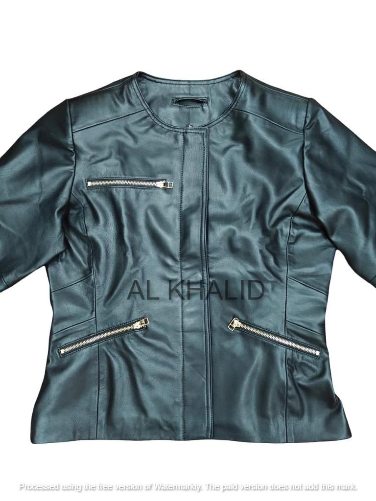 Neue Damenjacke Schwarz Leder Lammleder Handgefertigt Lässig Stilvoll Biker Motorrad Weiche Passform