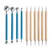 Tools Ball Stylus Embossing Dotting Pen Pottery Clay Sculpting Embossing Art for Adults Kids Beginner 10Pcs
