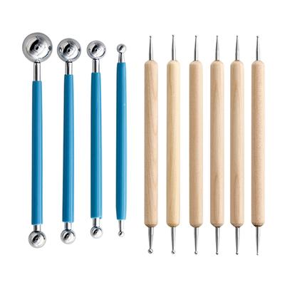 10 PCS Ball Stylus Embossing Dotting Pen Modeling Clay Tools for DIY Lover Child