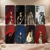 F-Female K-Knight Phone Case For Samsung S26,S25,24,23,22,30,21,10,9,Ultra,Plus,Lite,Black Soft Case
