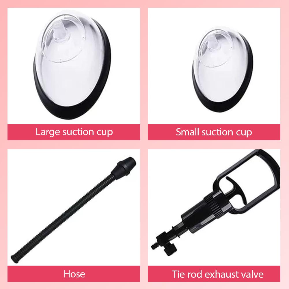 Female Adult Manual Vacuum Pump, Clitoral and Vaginal Inhaler, Breast Massage, Nipple Stimulator Enlarged Manual Pump Cover