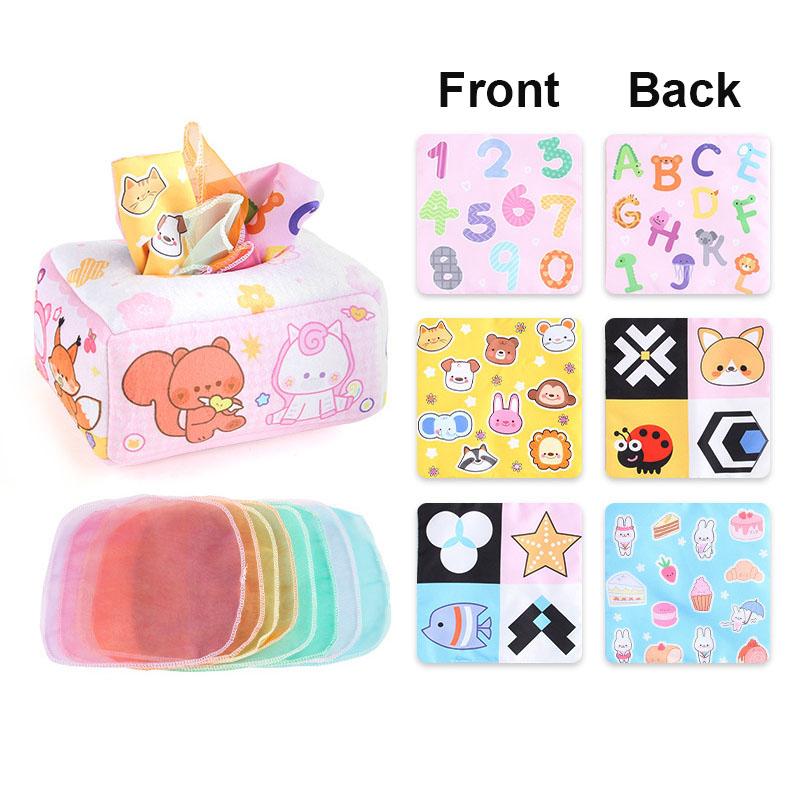 Montessori Toys Magic Tissue Box Baby Educational Learning Activity Sensory Toy For Kids Finger Exercise Busy Board Baby Game