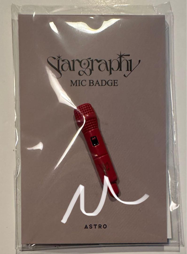 

[USED] ASTRO Stargraphy Raki Microphone Pin Badge Official MD