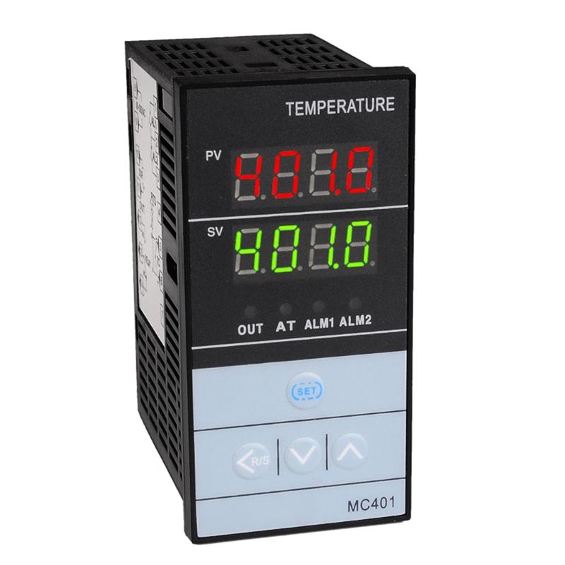 SSR Output PID Thermostat Temperature Controller ℃/℉ Fit for Universal Thermocouple Pt100 RTD Waterproof MC401 85-265VAC