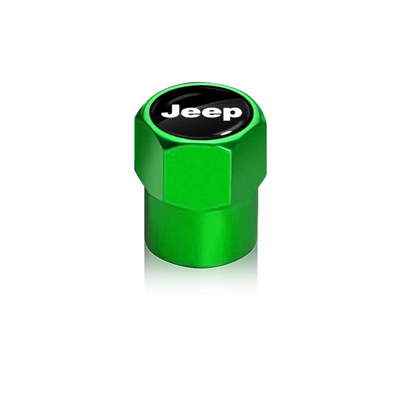 Vngk1 4Pcs Car Tire Valve Cover Wheel Protection Dust Caps Car Accessories For Jeep Grand Cherokee Xj Wk2 Wj Wrangler Jl Compass