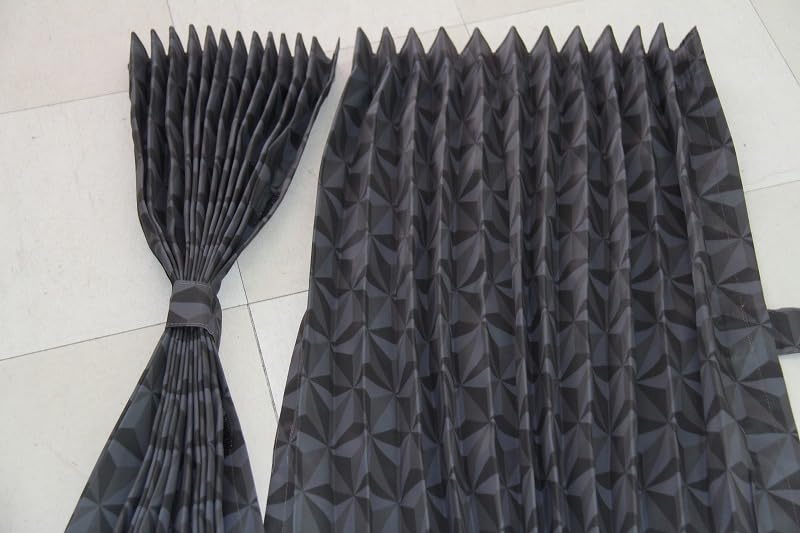 Truck Rear Geometric Behind Bed 85cm Wide x 70cm Set of Truck Curtains Curtains, Pleated, Pattern, Blackout, Curtains, Long, 2,