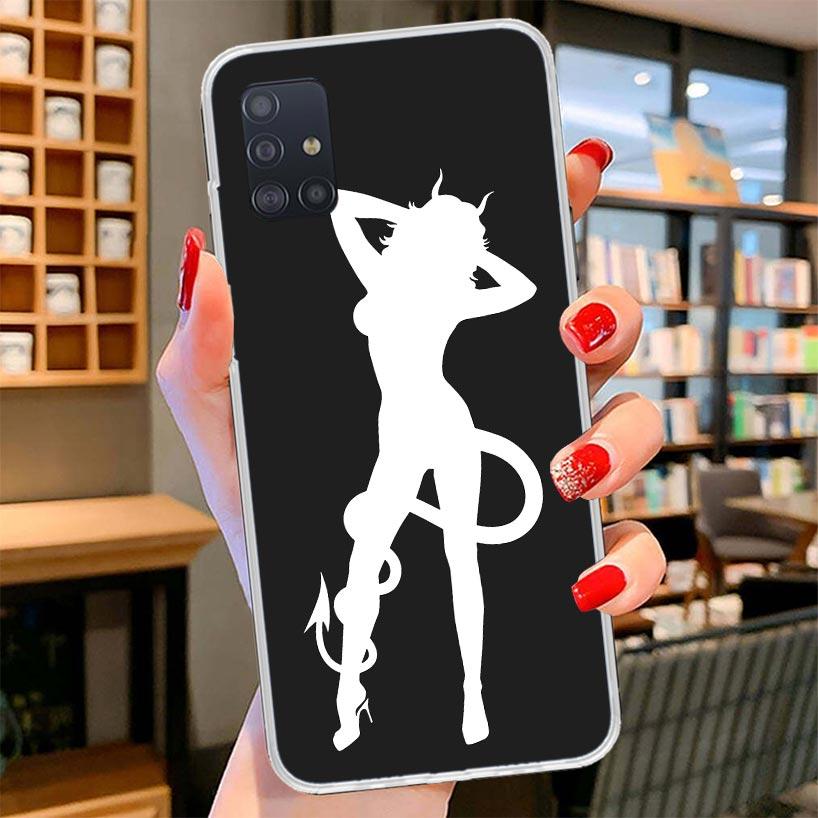 Angel Devil Sexy Girl Cover Phone Case For Samsung Galaxy A12 A22 A32 A52 A72 A02S Phone Case Note 20 Ultra 10 S10 Plus A51 A71
